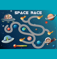 Maze Game Template In Space Race Theme