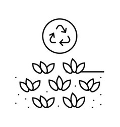 Sustainable Farming Green Living Line Icon