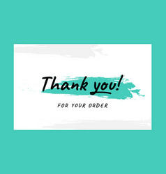 Thank You For Order Card Template Design