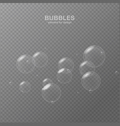 White Water Bubbles On Transparent Background