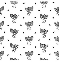 Cute Flowerpot Seamless Pattern Coloring Page