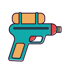 Isolated Colored Water Gun Toy Icon