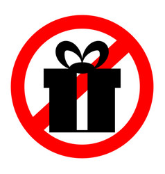 No Gifts Icon Flat Gifts Symbol Is Isolated