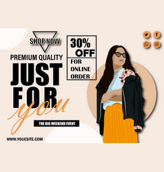 Poster Of Fashion Store Banner