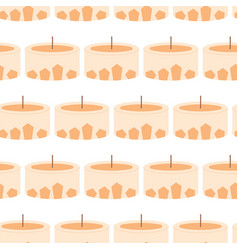 Paraffin Candles Seamless Pattern Aroma Spa