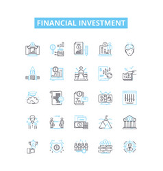 Financial Investment Line Icons Set