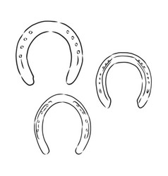 Horseshoe Doodle Style Sketch