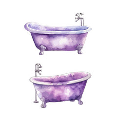 Lavender Bath Clipart Isolated