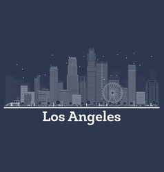 Outline Los Angeles California City Skyline