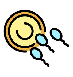 Spermatozoid Icon Color Outline