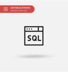 Sql Simple Icon Symbol Design