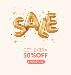 3d Gold Sale Balloons Background