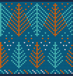 Christmas Ugly Sweater Azure Seamless Pattern