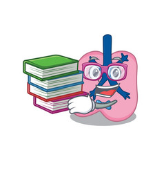 A Diligent Student In Lung Mascot Design Concept