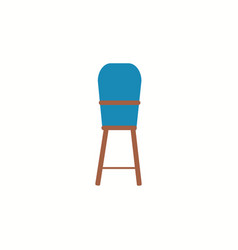 Baby Chair Line Icon On Blue Background