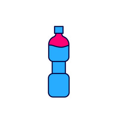 Filled Outline Bottle Of Water Icon Isolated