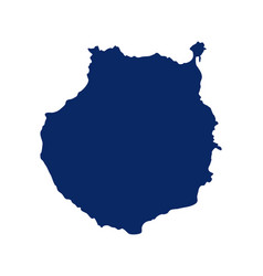 Map Gran Canaria In Blue Colour