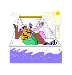 Paddle Boat Rental Isolated Cartoon