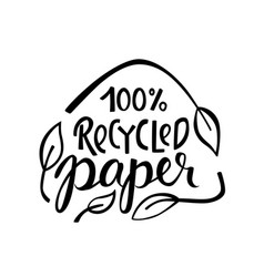 Recycled Paper - Eco Packaging Lettering