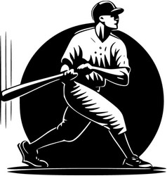 Retro Baseball - Black And White