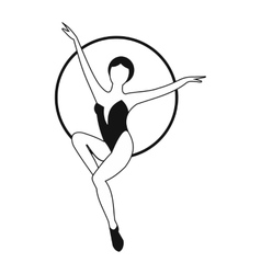 Woman Trapeze Artist Simple Icon