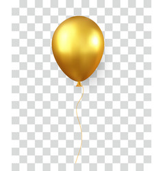 Golden Balloon On Transparent Background