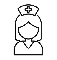 Medical Clinic Nurse Icon Outline