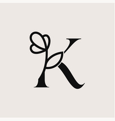 Beautiful Fashion Beauty Logo Letter K