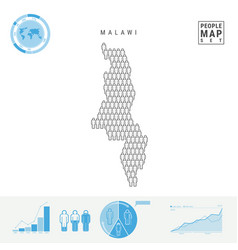 Malawi People Icon Map Stylized Silhouette