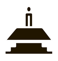 Man On Stairwell Icon Glyph