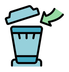 Trash Bin Icon Flat