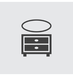 Cupboard wardrobe flat icon Royalty Free Vector Image