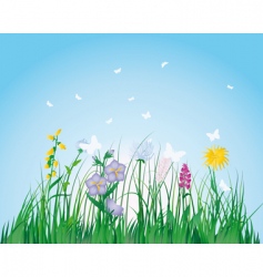 Meadow silhouettes Royalty Free Vector Image - VectorStock