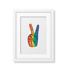 Peace Sign Hand Gesture Design For T