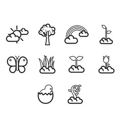 Spring Season Icon Set