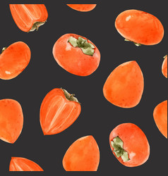 Watercolor Persimmon Pattern