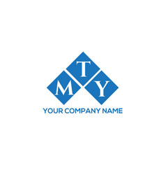 Mty Letter Logo Design On White Background