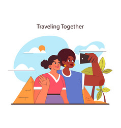 Traveling Together Concept Friends Capturing