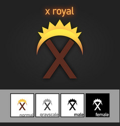 X Letter Logo Royal