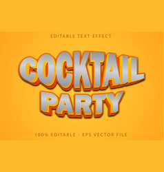 Cocktail Party Editable Text Effect Cartoon Style