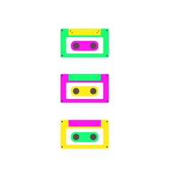 Retro Classic Cassette Tape Rainbow Colors Clipart