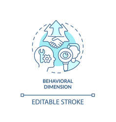 Behavioral Dimension Turquoise Concept Icon