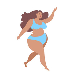 Bodypositive Concept Beautiful Young Active Woman