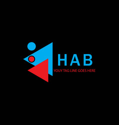 Hab Letter Logo Creative Design With Graphic