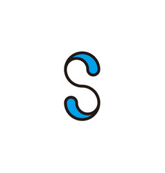 Letter S Splash Water Geometric Symbol Simple Logo