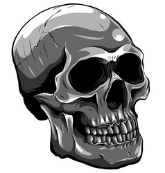 Monochromatic Realistic Red Skull