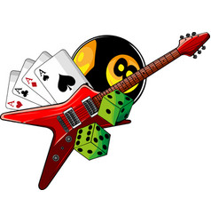 Of Electric Guitar With Casino