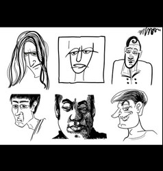 People Caricatures Or Drawings Artistic Cartoon