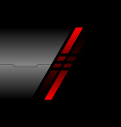 Abstract Silver Black Line Cyber Geometric Red