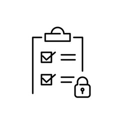 Checklist On Clipboard And Lock Secure Data